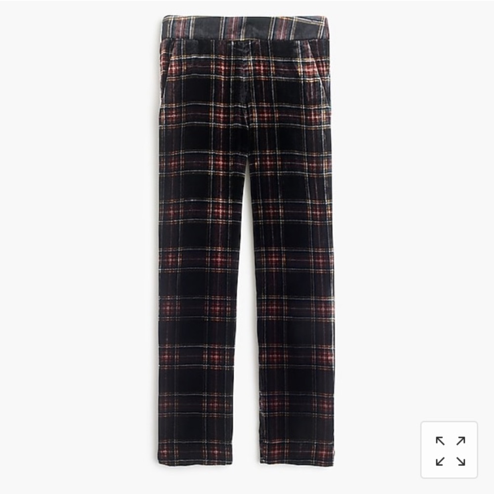 J. CREW Plaid Velvet Pull On Pants